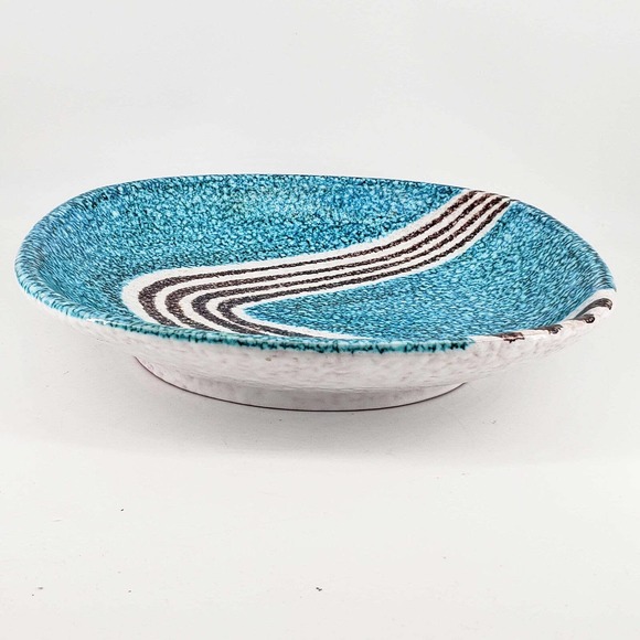 Vintage Alvino Bagni Raymor MCM Italian Pottery Console Serving Bowl Abstract - Picture 2 of 3